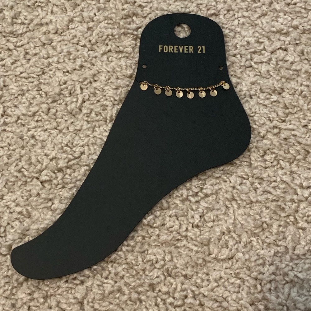 Forever 21 gold ankle bracelet never worn NWT